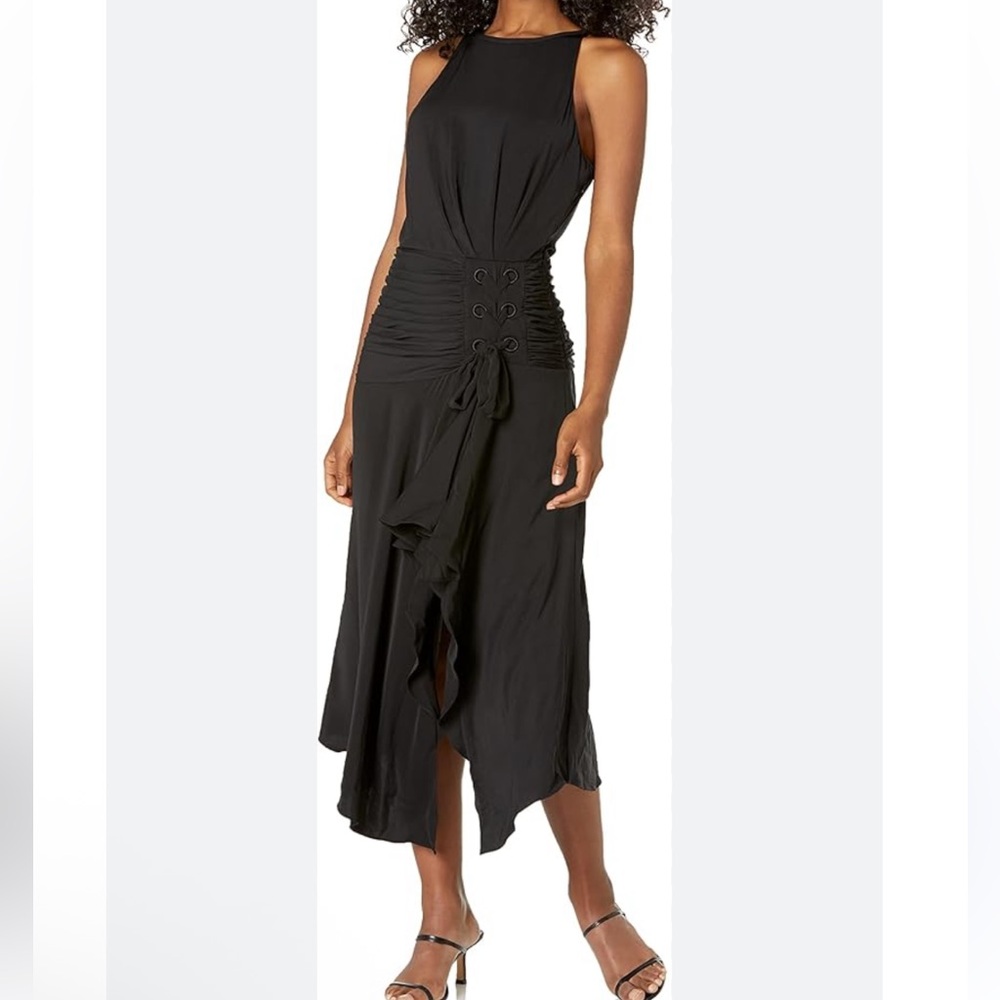 Ramy Brook Black Lana Corset Dress NWT